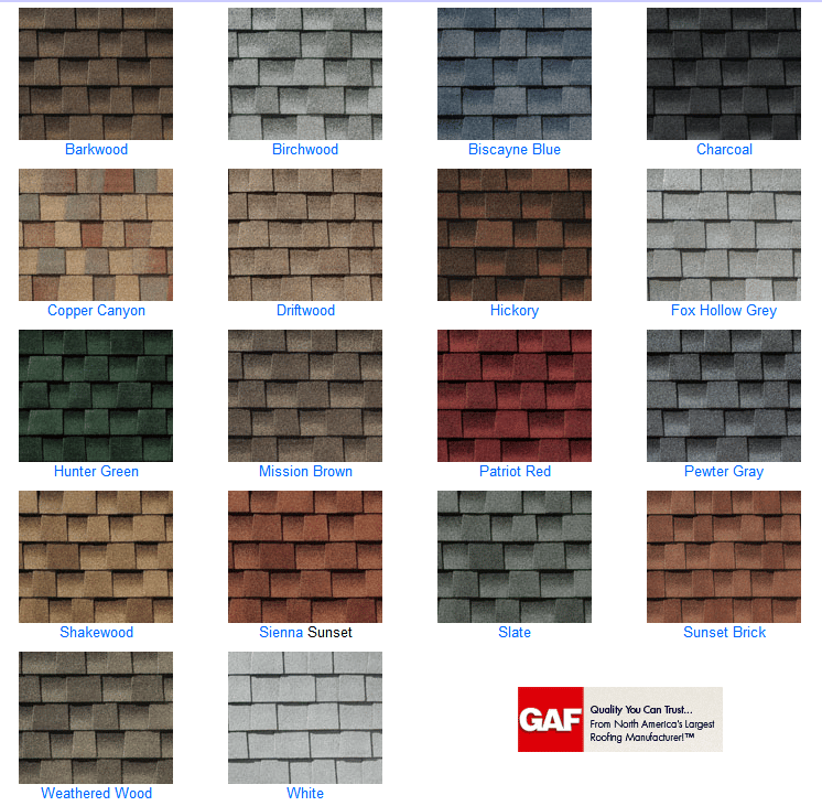 It is recommended that you view an actual shingle before making a final ...